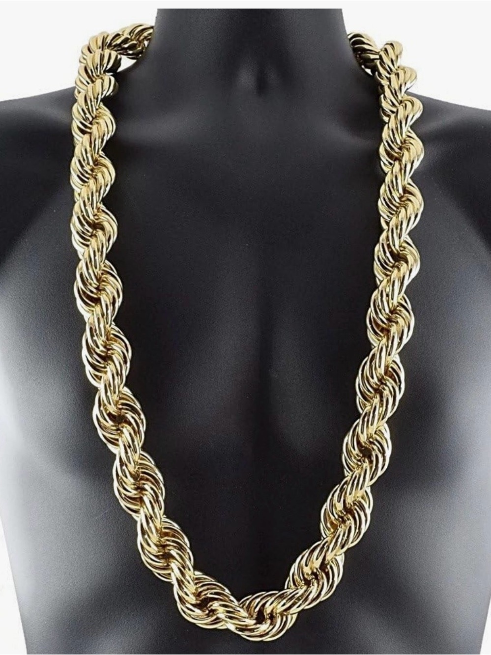 Bling Cartel Heavy 25mm Mens Hollow Thick Rope Dookie Chain 36” Hip Hop Necklace